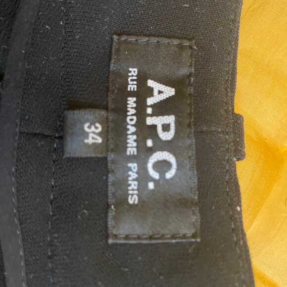 High Rise Cropped APC Classic Black Trousers Pristine Size 34 / US Size 0-2 - Picture 7 of 7